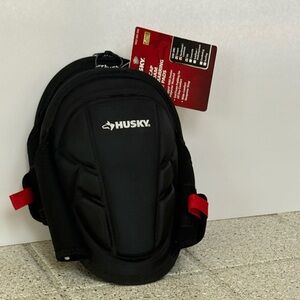 New - Husky Black Knee Pads / Fabric Cap Gel/Foam